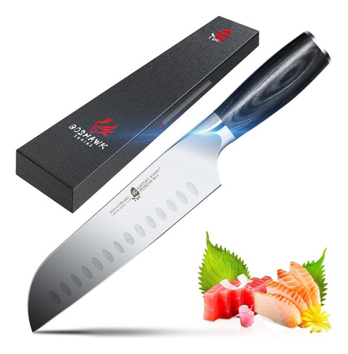 Cuchillo Tuo  Santoku De 7 Pulgadas,  De Chef Japonés,  Cjc