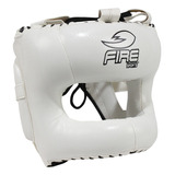 Careta Box Barra Fire Sports® Pvc Protector Cabeza Blanco