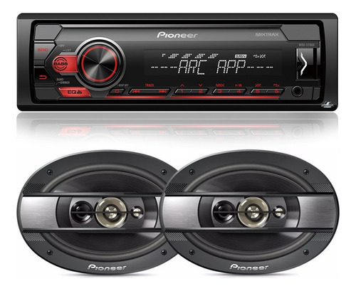 Aparelho Som Pioneer Mvh-s118ui + 02 Falante 6x9 Ts-6990br