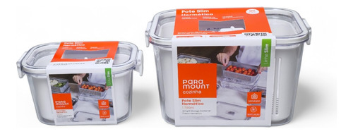 Kit 2 Potes Organizadores Geladeira Legumes Frutas Verduras