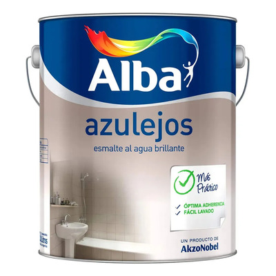Esmalte Alba Blanco Brillante 3.6L Azulejos Interiores | Mismo precio en cuotas