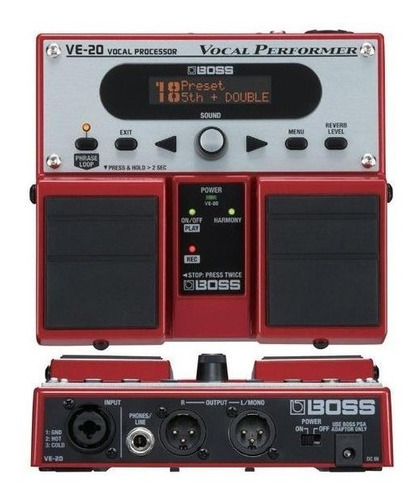 Boss Ve20 Vocal Pedal Procesador De Efectos Para Voces