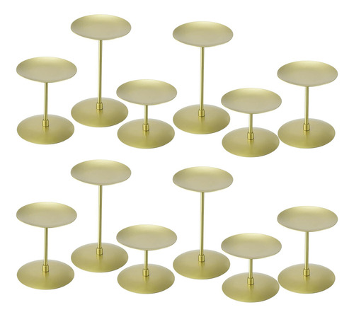 Patikil Candelabros Dorados, Juego De 4 Candelabros Modernos