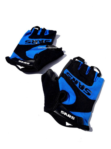 Guantes Dedos Cortos Sars Con Gel Talle Xl Azul Ciclismo