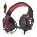 Headfone Gamer P2 Com Led E Microfone Hf-g600 Vermelho