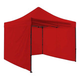 Carpa Pared 3 X 3 Metros Toldo Plegable Lona Impermeable Color Rojo