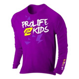 Camisa Infantil Protecao Uv Pfs 50+ Lilas Prolife - 2 Anos