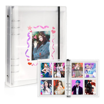 Carpeta Binder A5 Transparente Para Photocard Kpop + 10 Hoja Blanco