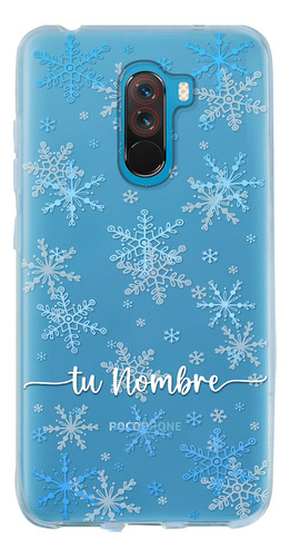 Funda Para Xiaomi  Navidad Copos De Nieve Con Tu Nombre