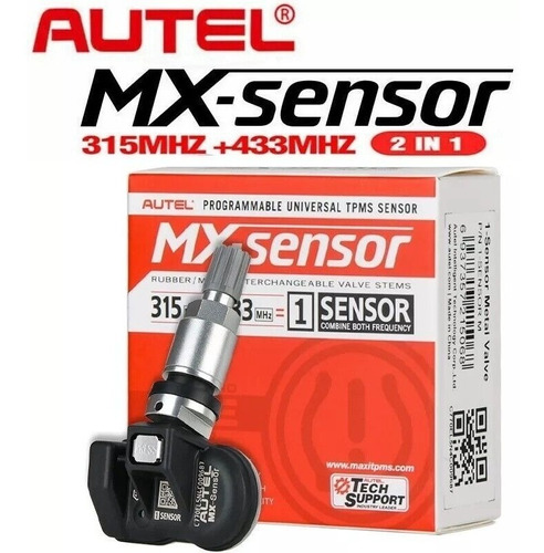 Sensor Programável Autel Mx-sensor 2 Em 1 433 315 Mhz Tpms