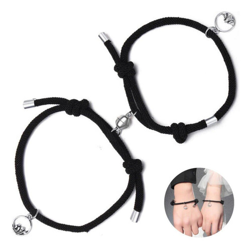 Pulsera Para Parejas Iman 2 En 1 Mar Y Montaña Hombre Mujer 