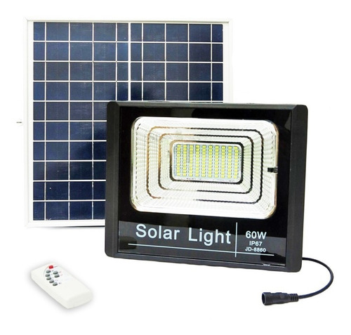 Foco 99 Led 60w + Panel Solar + Control / Electronicaroca