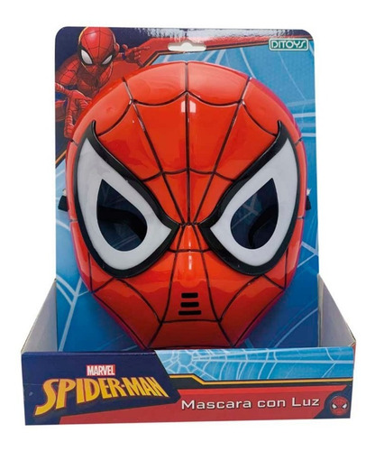 Spiderman Mascara Careta Con Luz Marvel Original Ditoys