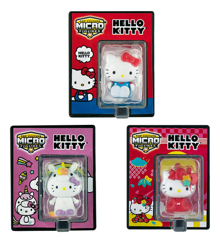 Worlds Smallest Hello Kitty - Juego De 3 Microfiguras