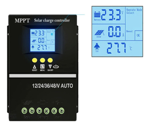 Controlador De Carga Solar 100a Mppt, Controlador Mppt 1pc