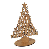 15 Lembrancinha Brinde Arvore Natal Palavras Mdf Cru 12cm