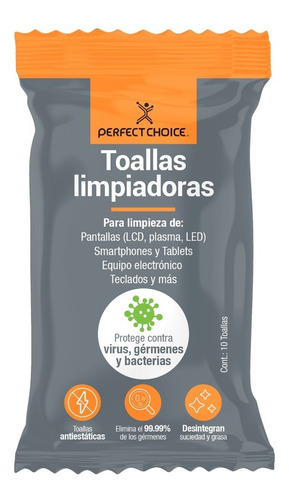 Toallas Limpíadoras De Celulares/tablets Perfect Choice 1pza