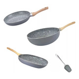 Juego Hudson Original Sarten 24cm Bifera 26cm Wok 28cm 