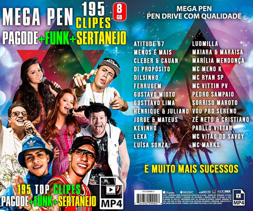 Mini Pendrive Mistura De Sucessos 3 Em 1