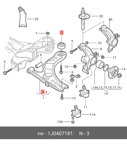 Buje Tijera Meseta  Vw Bora Golf New Beetle Octavia* Foto 7