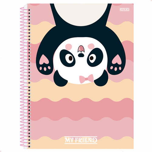 Caderno Feminino My Friend Espiral Grande 160fls Rosa Lindo