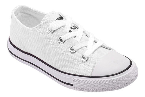 Zapatilla Infantil De lona Urbana Casual - Blanco - 7190