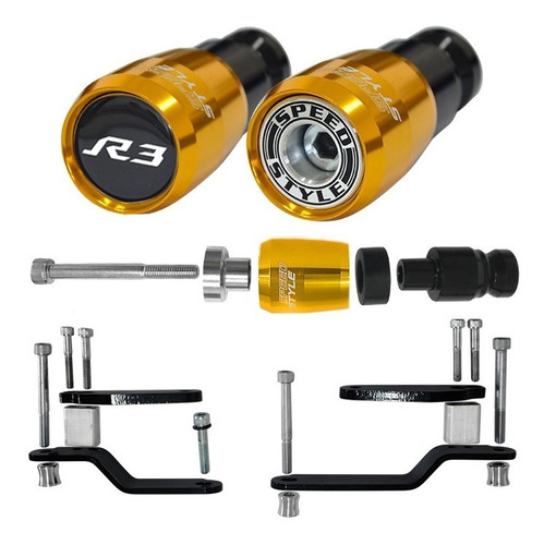 Slider Dianteiro Speed Style Yamaha R3 2023+ Dourado