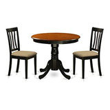 East West Furniture Anti3blkc 3piece Juego De Mesa De Cocina