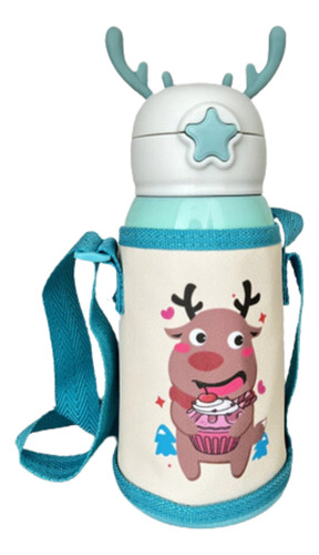 Termo Botella Infantil Termica Modelo Reno 2 En 1 Con Taza