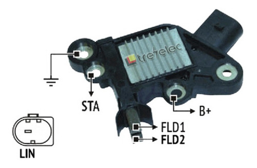 Regulador Voltaje Alternador Toyota Hilux 2.5 2.8 (2016-...) Foto 2