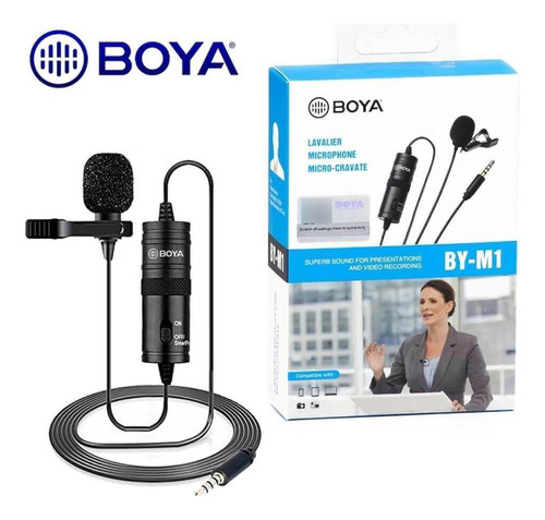Micrófono Boya By-m1 Condensador Omnidireccional Color Negro
