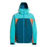 Campera Quiksilver Snow Hombre  Mission Plus Mar-vd-nj Blw