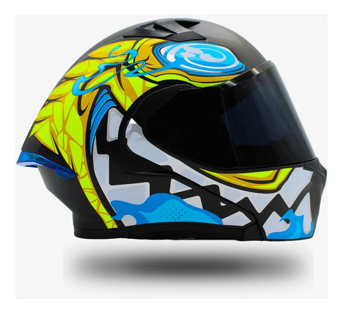 Casco Abatible Leviatán Amarillo Fireboy Certificación Dot