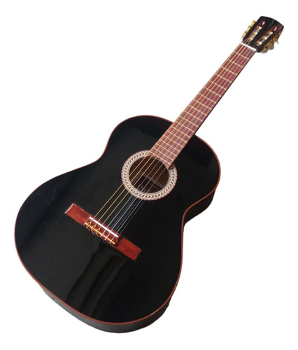 Guitarra Criolla Orellano Color Negro Con Brillo