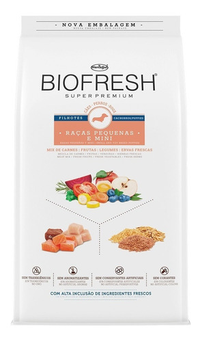 Alimento Biofresh Super Premium Para Cão Filhote De Raça Mini E Pequena Sabor Carne, Frutas E Vegetais Em Sacola De 10kg