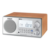 Radio Reloj  Sangean Am Fm Rds Madera Digital Pantalla Lcd