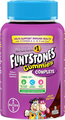 Vitaminas Picapiedras Niños Flintstones 70 Gomitas Sabor Frutas