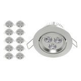 Pack 10 Focos Empotrables Led 3w Frío