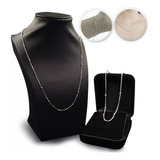 Kit Prata 925 Corrente + Pulseira Bolinha Veneziana Feminina