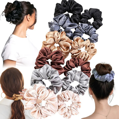 12pzas Scrunchies Donas Para Cabello Accesorios Ligas Bandas | MercadoLibre