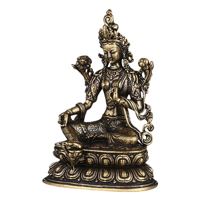 Estatua De Buda De Tara, Escultura Retro De Buda De Latón, T | Meses sin interés