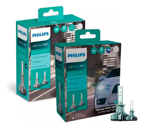 Kit Led Philips Ultinon Pro  H1 + H3 