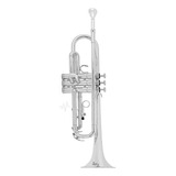Trompeta Yamaha Sib Plateada Con Estuche Ytr2330s Color Plateado