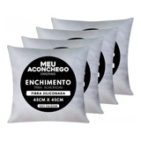 Kit C/ 4 Enchimentos De Silicone Refil Almofada 45x45 Oferta