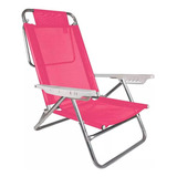 Silla Reposera 5 Pos. Mor Summer Aluminio Playa Camping Rosa