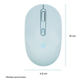 Mouse Techzone Inalámbrico Click Silencioso 1600 Dpi Azul