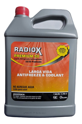 Liquido Refrigerante Anticongela Original Radiox Premium 50 