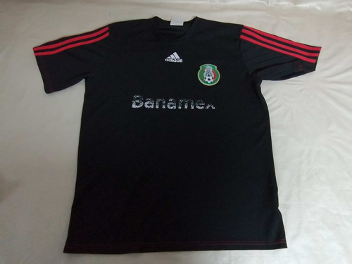 Jersey Seleccion Mexicana Negro Destalle Sponsor Talla M 