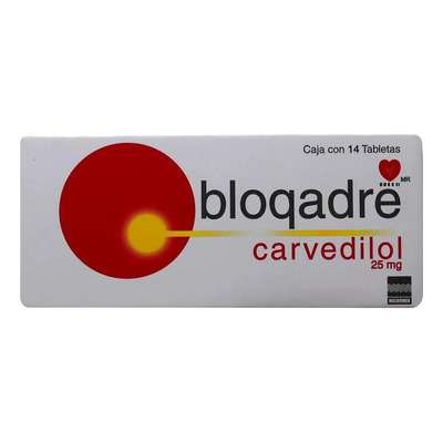 Bloqadre Carvedilol 25 Mg 14 Tabletas | Envío gratis