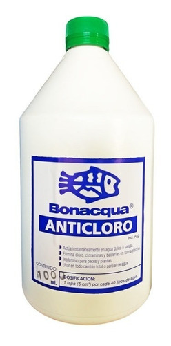 Anticloro Bonacqua 500ml Elimina De Cloro Pecera Polypterama